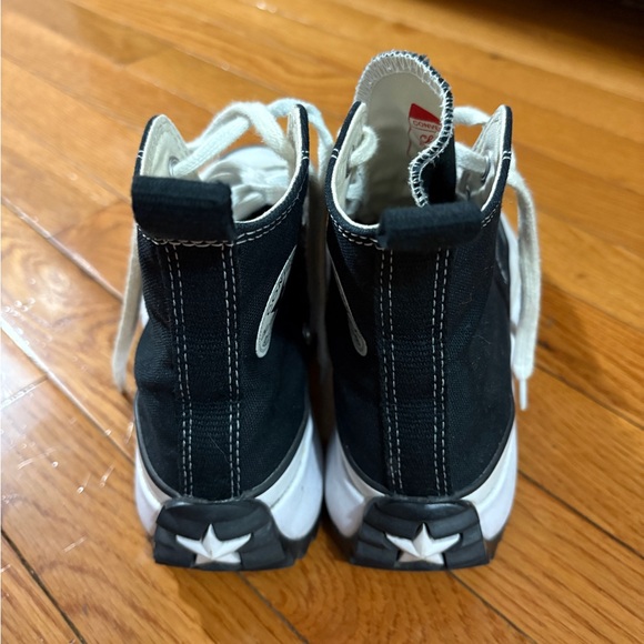 Converse Black and White High-Top Platform Sneakers - Picture 3 of 3